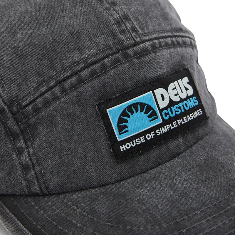 Deus Ex Machina Leisure 5 Panel Cap in Anthracite-2