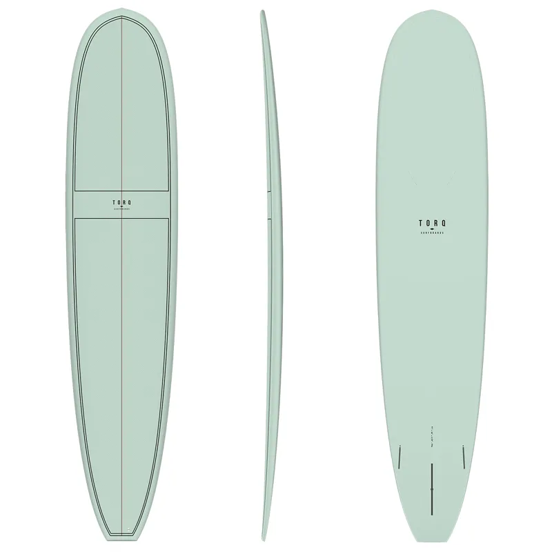 Torq Longboard Surfboard in Palm with Fibre Pattern - Futures