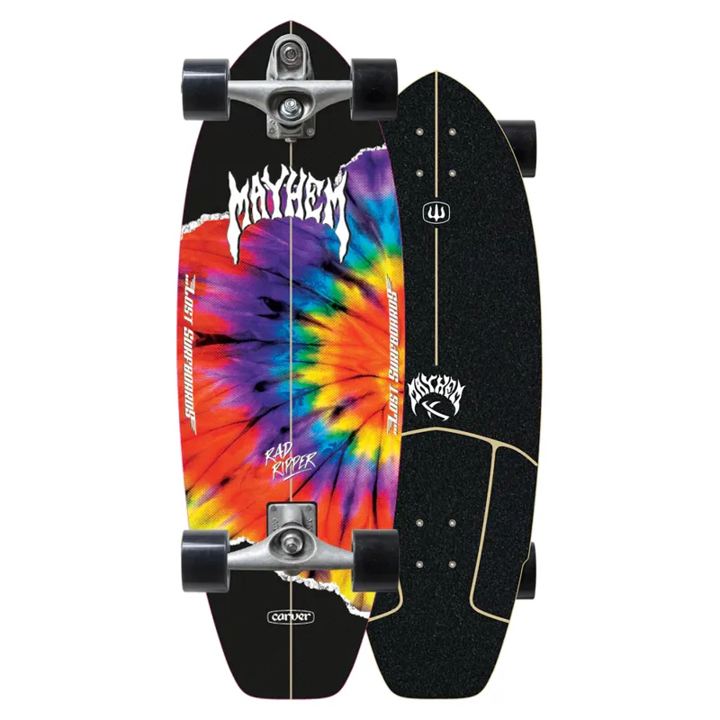 Carver Skateboards 31in Lost Rad Ripper Tie Dye with C7 Trucks