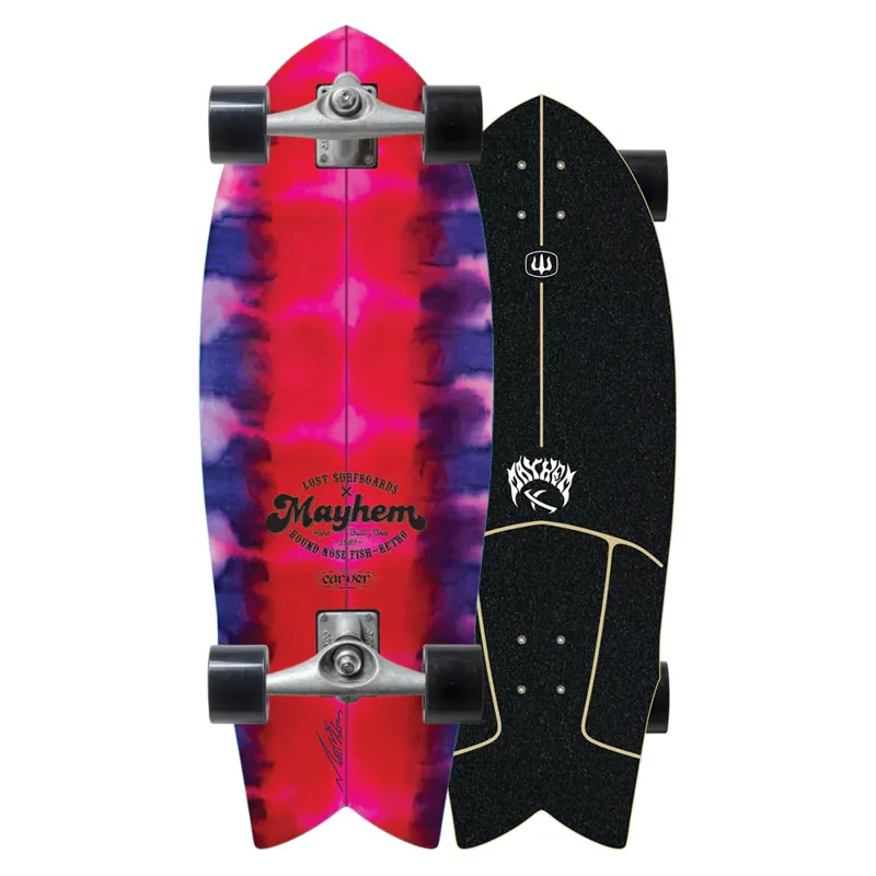 Carver Skateboards 29.5in Lost RNF Retro Tie Dye with CX Trucks