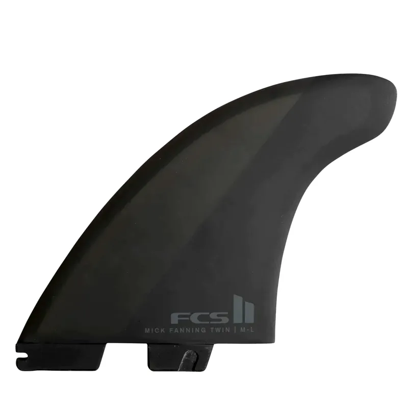 FCS II Mick Fanning PC Aircore Twin + Stabiliser Fin Set in Black-1