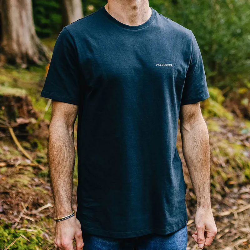 Passenger Made To Roam Recycled Cotton T-Shirt in Deep Navy-1