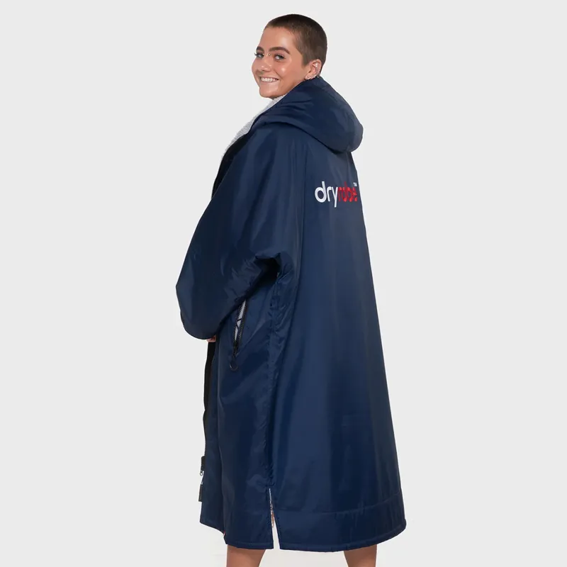 Dryrobe Advance Long Sleeve Change Robe in Navy/Grey-1