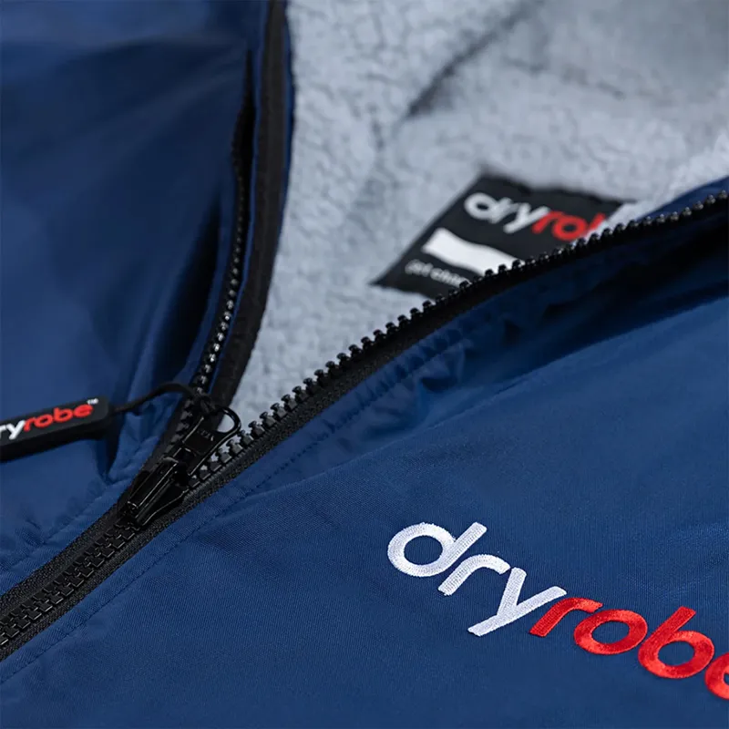 Dryrobe Advance Long Sleeve Change Robe in Navy/Grey-3