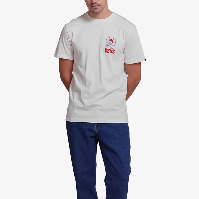 Deus Ex Machina New Redline Tee in Vintage White-4