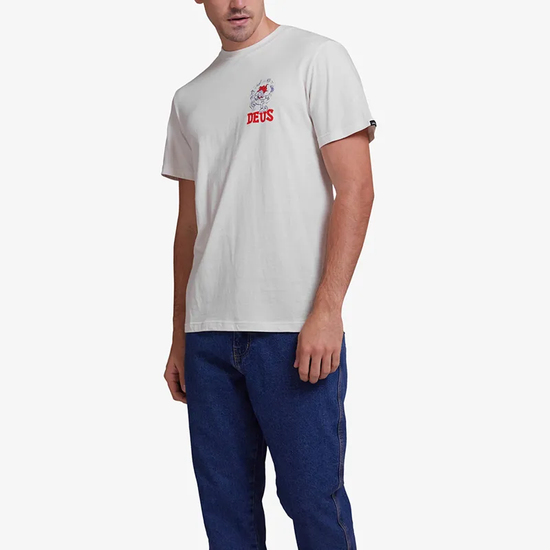 Deus Ex Machina New Redline Tee in Vintage White-5