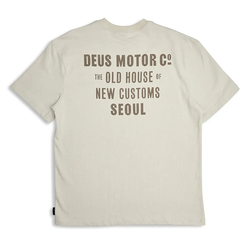 Deus Ex Machina Old Customs Tee in Dirty White