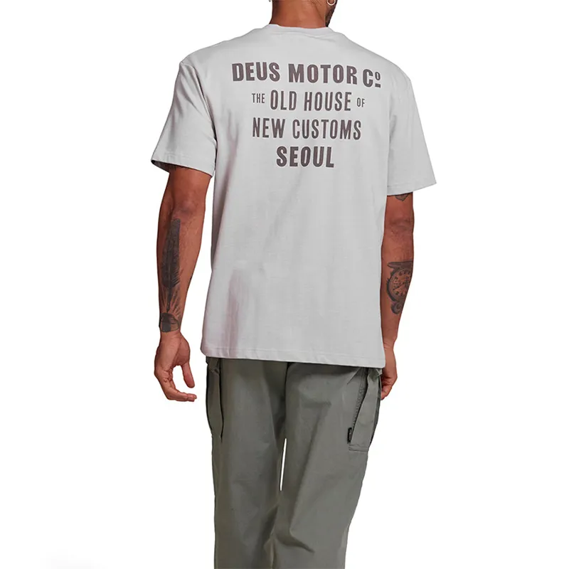 Deus Ex Machina Old Customs Tee in Dirty White-5