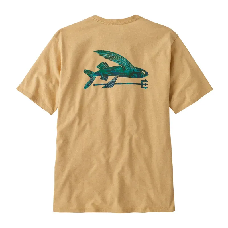 Patagonia Flying Fish Responsibili-Tee in Flying Fish: Cliffs and Coves Conifer Green