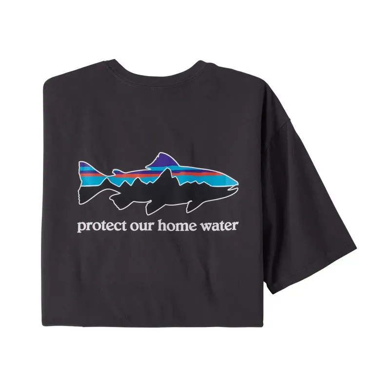 Patagonia Home Water Trout Organic T-Shirt in Ink Black-1
