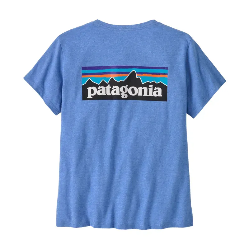 Patagonia Womens' P-6 Logo Responsibili-Tee in Abundant Blue