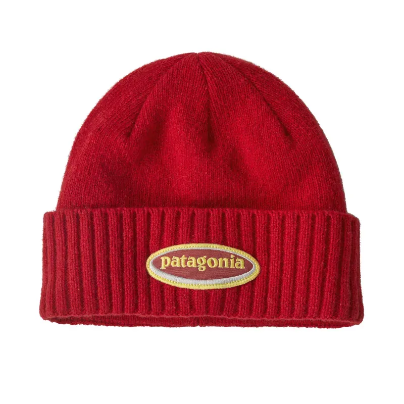 Patagonia Brodeo Beanie in Oval Logo: Amanita Red