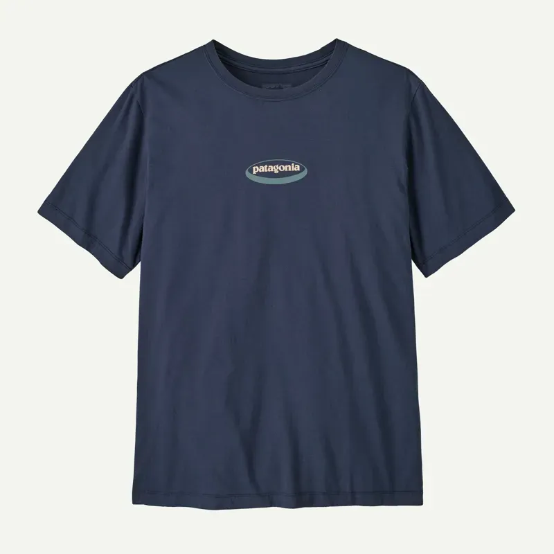 Patagonia '95 Oval Logo T-Shirt in New Navy: Kaleido-1