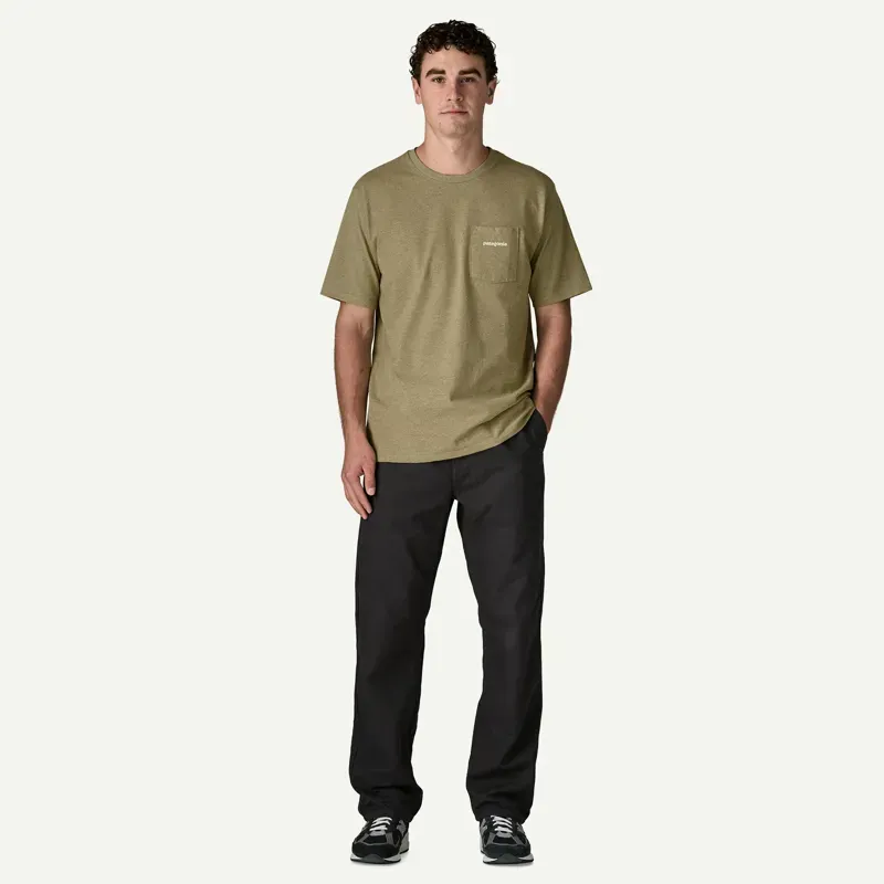 Patagonia Boardshort Logo Pocket Responsibili-Tee in Gumtree Green-3