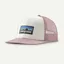 Patagonia P-6 Logo Trucker Hat in White w/Quiet Violet