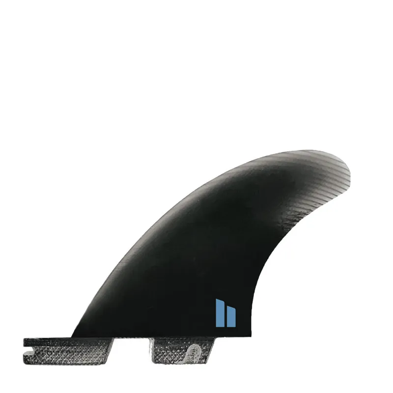 FCS II Performer PG Twin + Stabiliser Fins in Black-3