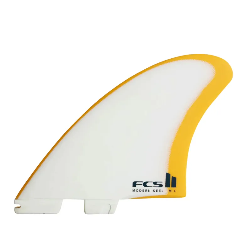 FCS II Modern Keel PG Twin Fin Set in Mango/White