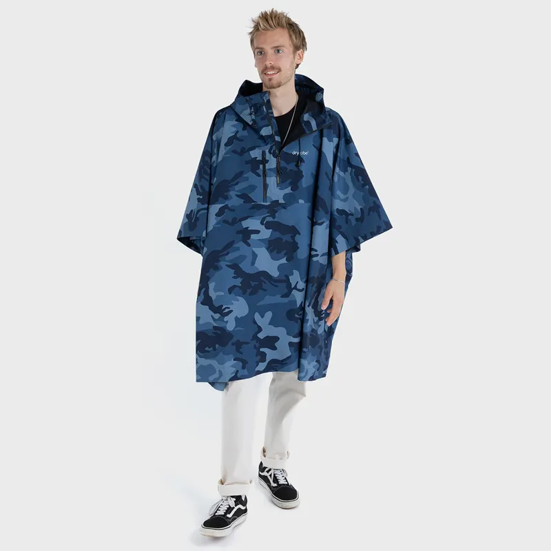 Dryrobe Adults Waterproof Poncho in Blue Camo