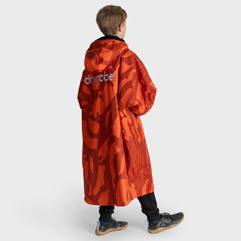 Dryrobe Advance Alpine Long Sleeve Change Robe in Mosaic Palm for Ages 10-13-2