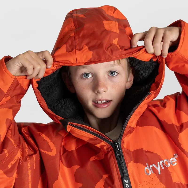 Dryrobe Advance Alpine Long Sleeve Change Robe in Mosaic Palm for Ages 10-13-3
