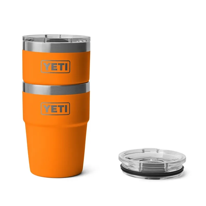 Yeti Rambler 16oz Stackable Cup in King Crab Orange