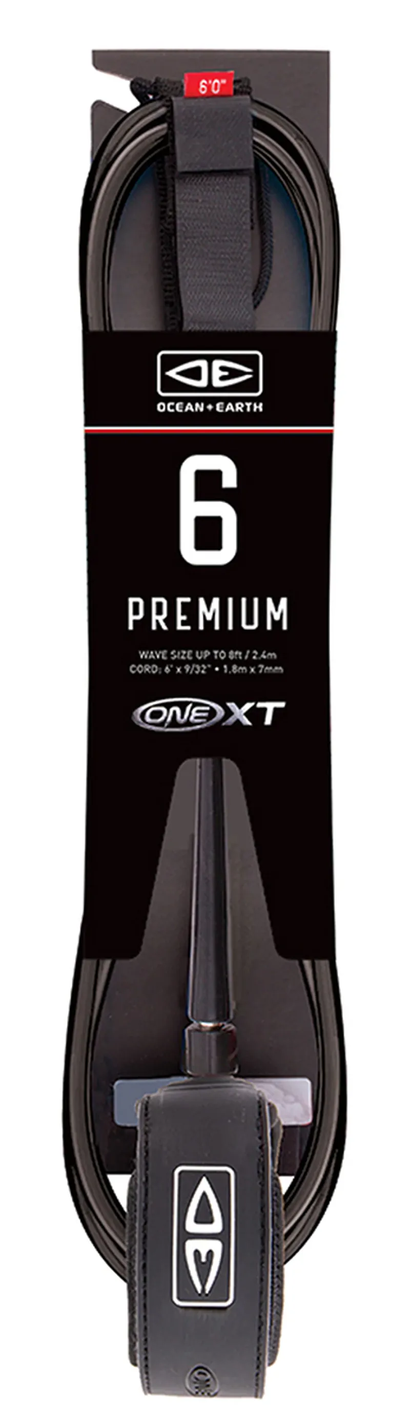 Ocean and Earth 1XT Premium Leash in Black-1