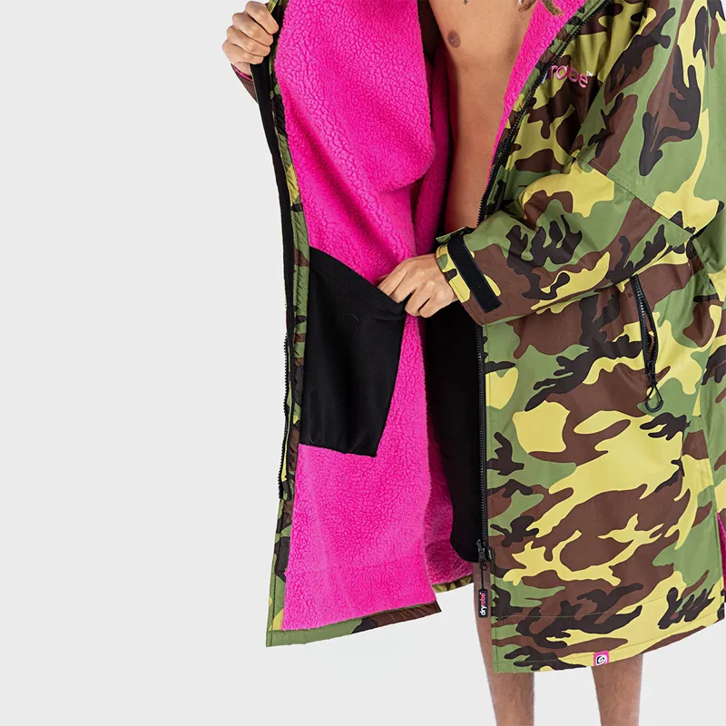 Dryrobe Advance Long Sleeve Change Robe in Camo/Pink-3