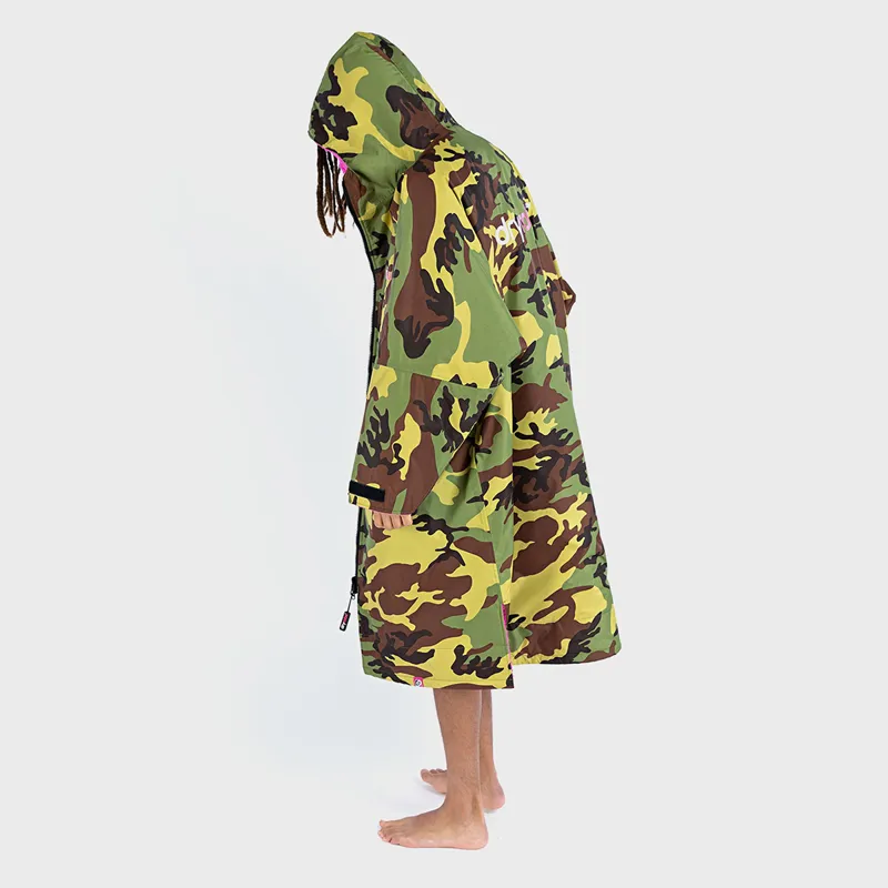 Dryrobe Advance Long Sleeve Change Robe in Camo/Pink-4