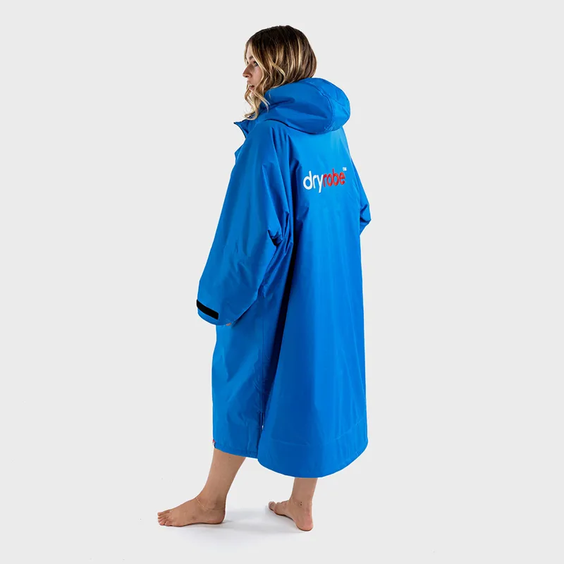 Dryrobe Advance Long Sleeve Change Robe in Cobalt Blue/Black-4