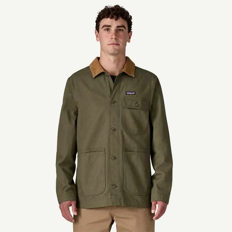 Patagonia Men's Point Reyes Canvas Jacket in Basin Green-1