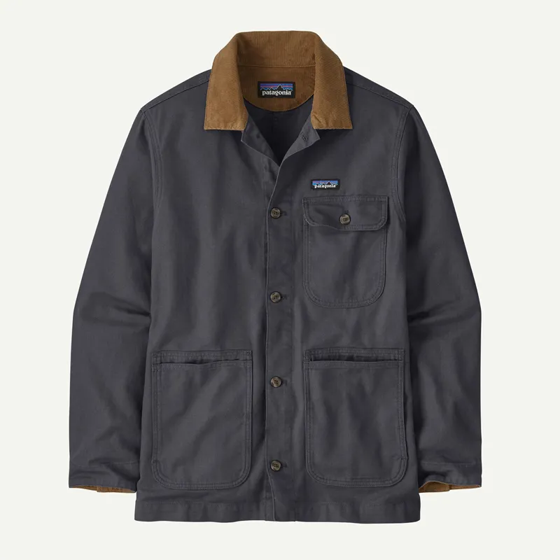 Patagonia Men's Point Reyes Canvas Jacket in Smolder Blue