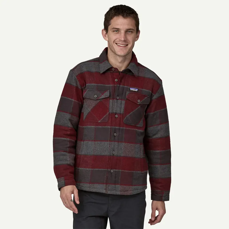 Patagonia Lightweight Insulated Fjord Flannel Shirt in William: Ink Black-1