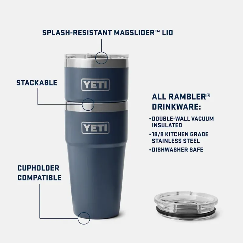 Yeti Rambler 20oz Stackable Cup in Riverhead Green-3