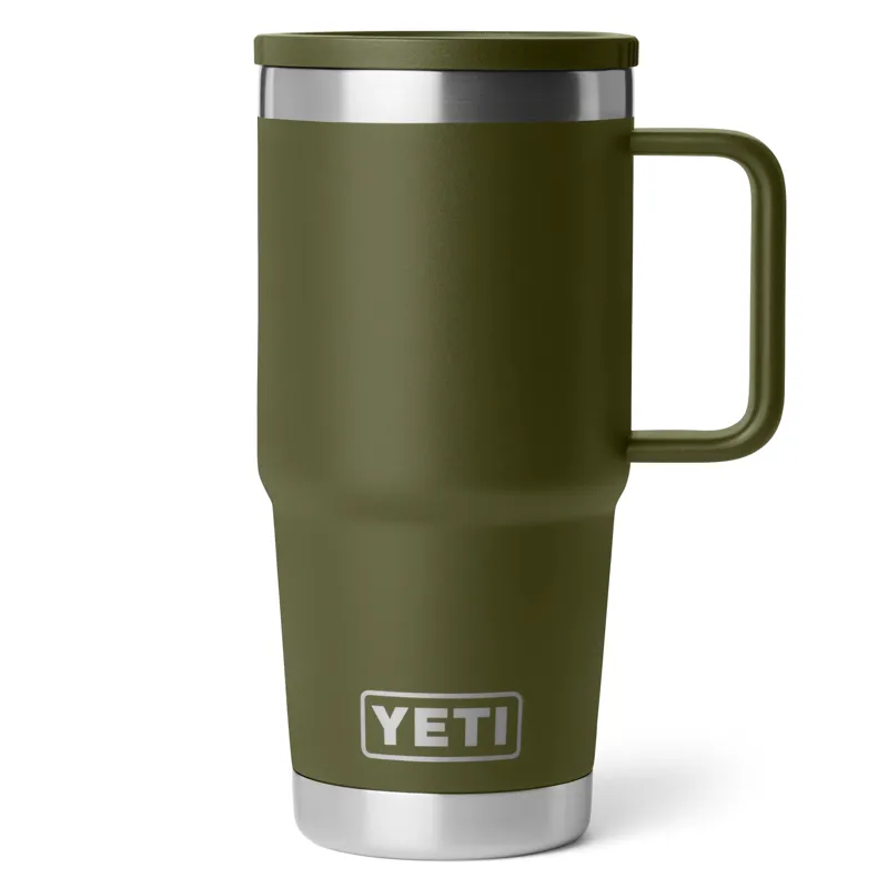 Yeti Rambler 20oz Travel Mug in Olive/King Crab Orange-1