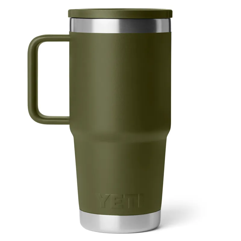 Yeti Rambler 20oz Travel Mug in Olive/King Crab Orange-2