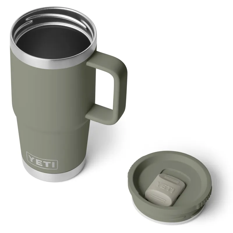 Yeti Rambler 20oz Travel Mug in Pampa Green-3