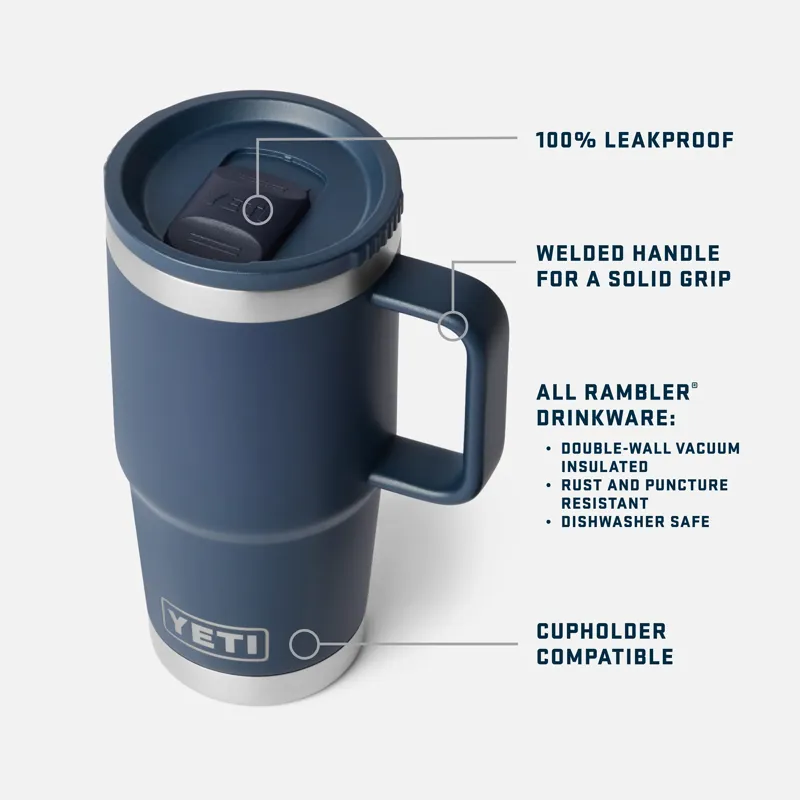 Yeti Rambler 20oz Travel Mug in Stag Red-4