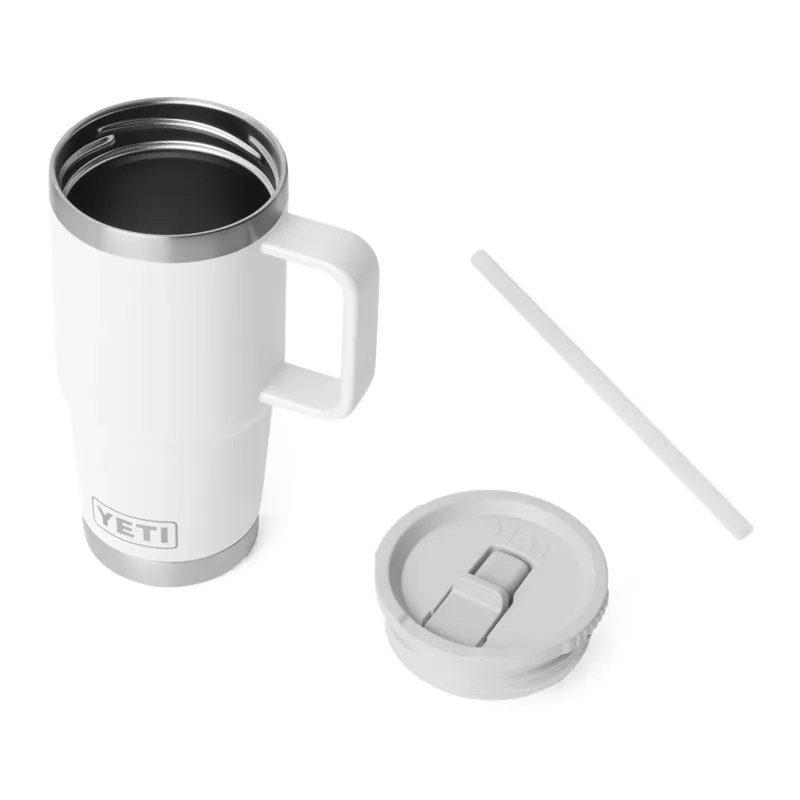 Yeti Rambler 20oz Travel Straw Mug in White-3