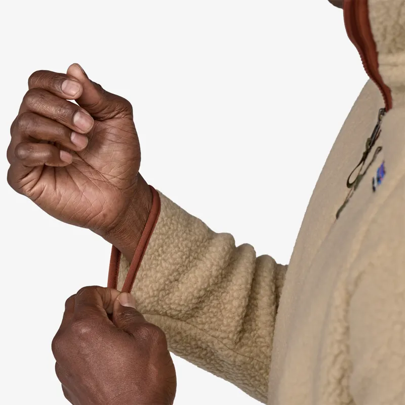 Patagonia Retro Pile Fleece Jacket in El Cap Khaki w/Sisu Brown-4