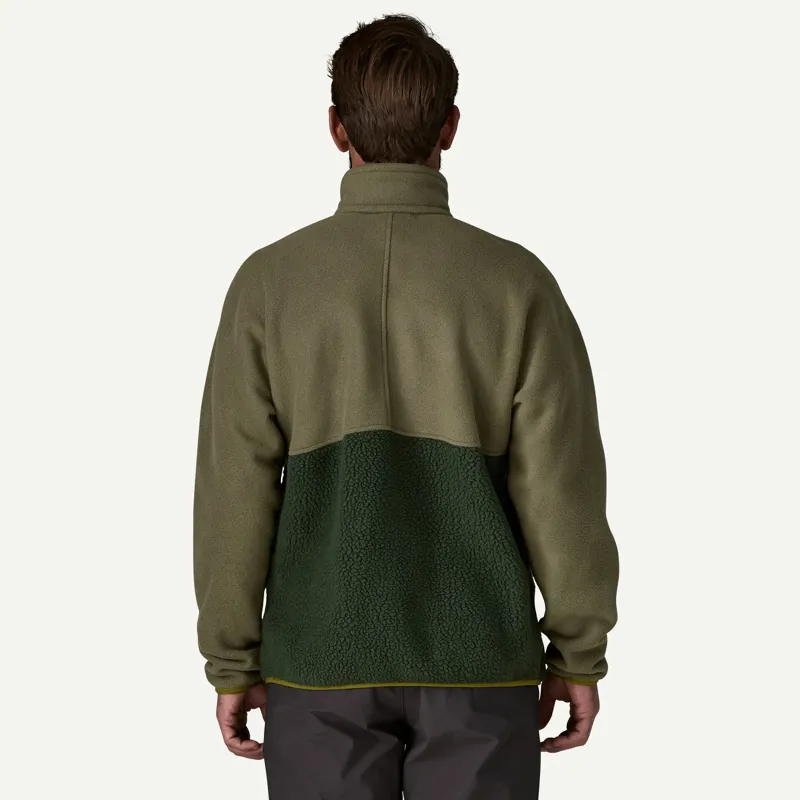 Patagonia Retro Pile 1/2 Snap Pullover in Old Growth Green-2