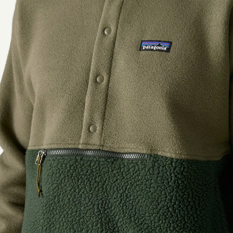 Patagonia Retro Pile 1/2 Snap Pullover in Old Growth Green-5
