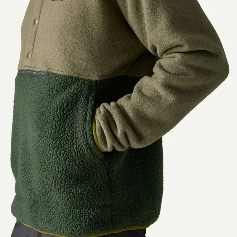 Patagonia Retro Pile 1/2 Snap Pullover in Old Growth Green-6