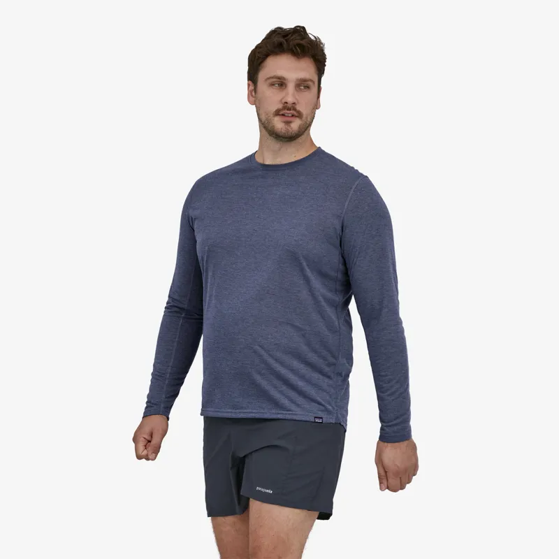 Patagonia Capilene Cool Long Sleeve Mens Trail Shirt in Classic Navy-1