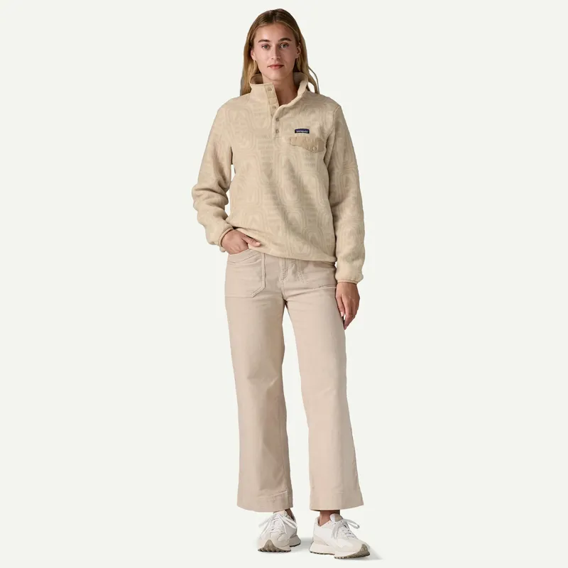 Patagonia Womens Lightweight Synchilla Snap-T Fleece Pullover in Flow: Dyno White-3