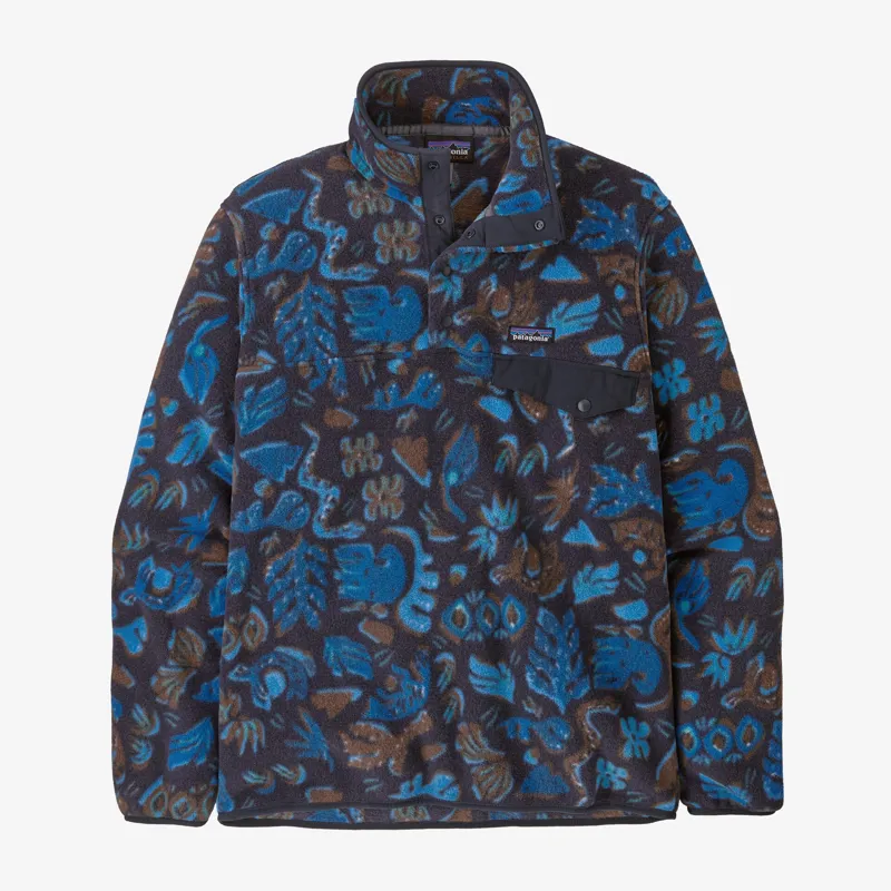 Patagonia Lightweight Synchilla Snap-T Pullover in Across Oceans Pitch Blue