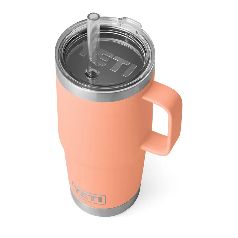 Yeti Rambler 25oz Straw Mug in Lowcountry Peach