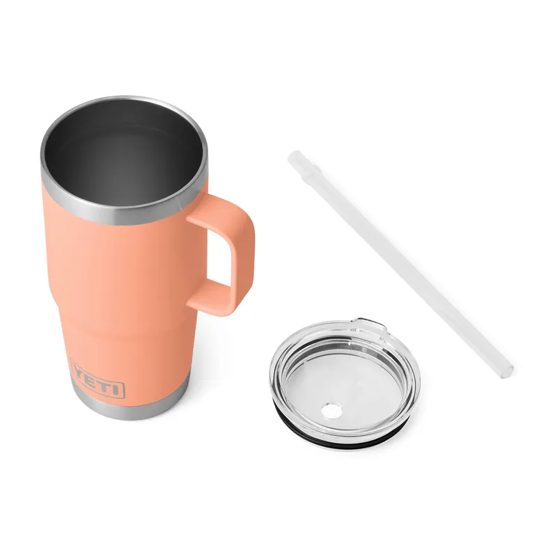 Yeti Rambler 25oz Straw Mug in Lowcountry Peach-3
