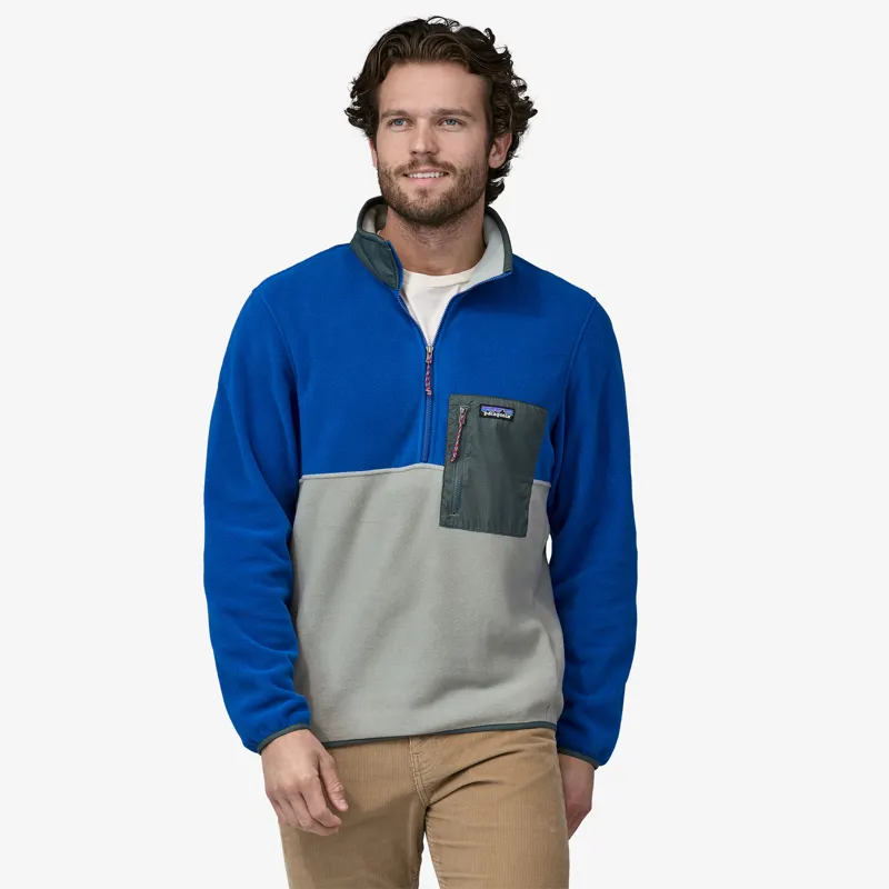 Patagonia Microdini Half-Zip Fleece Pullover in Sleet Green-1