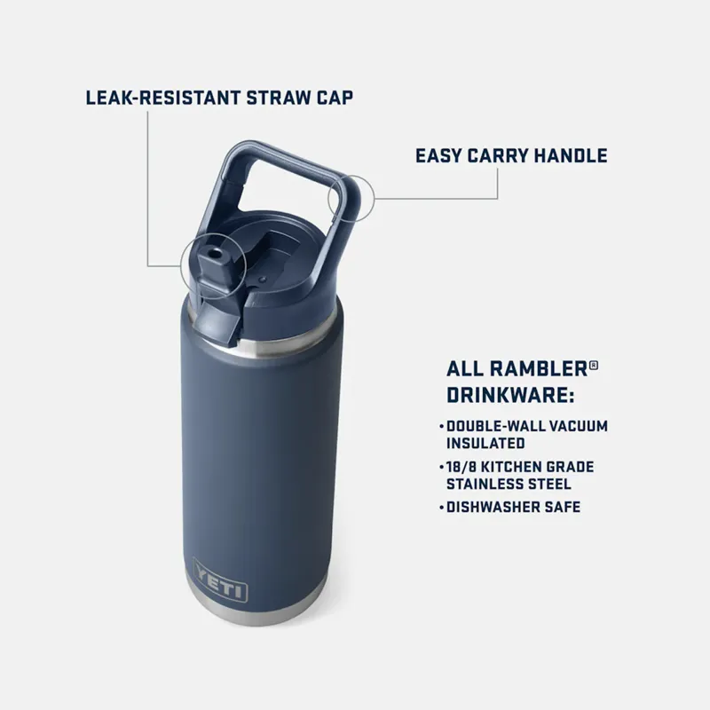 Yeti Rambler 26oz Straw Bottle in Black-5