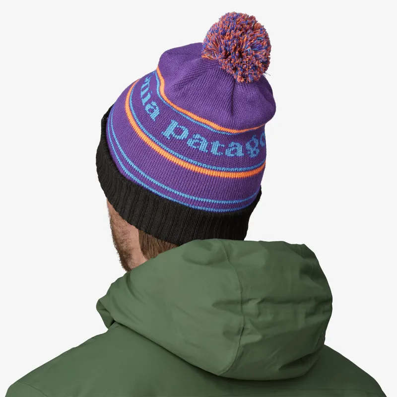 Patagonia Powder Town Beanie in Park Stripe: Purple-2